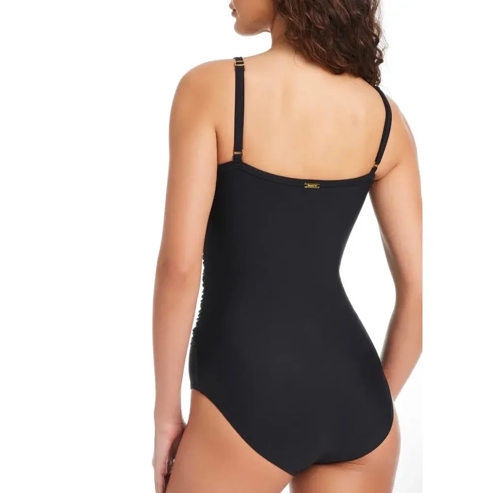 New Beyond HIGH NECK SCULPTING TUMMY CONTROL ONE PIECE SWIMSUIT